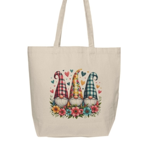 Spring Garden Gnome Custom Tote Bag - Picture 2 of 4